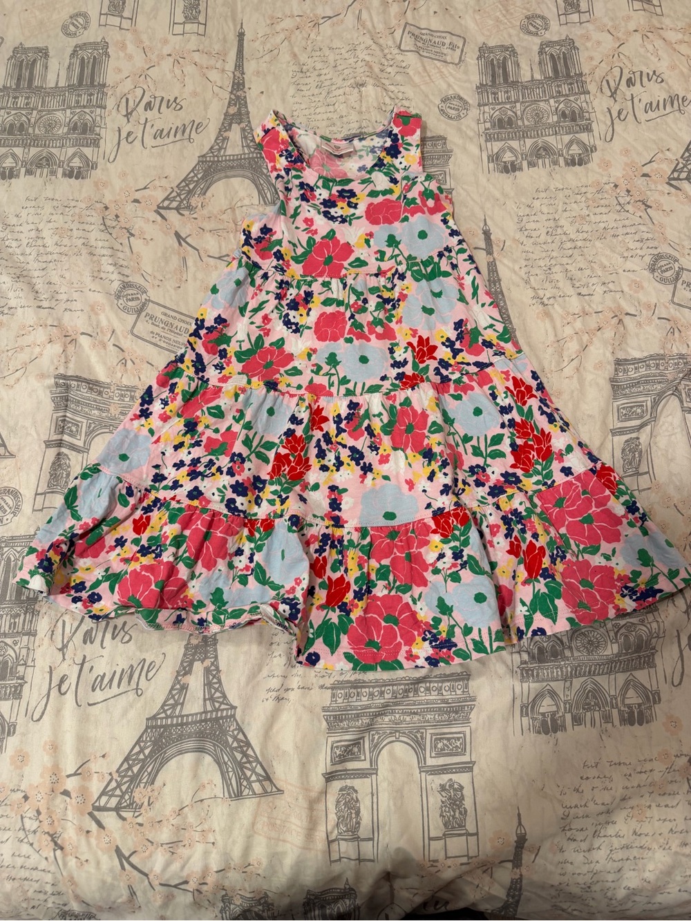 Hanna Andersson Floral Tiered Dress size 5 - 110